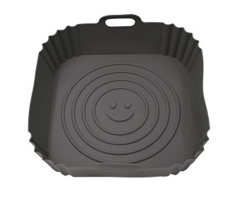 Φόρμα σιλικόνης τετράγωνη γκρί για Air Fryer 22,5*22,5*5.5