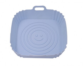 Φόρμα σιλικόνης τετράγωνη σιέλ για Air Fryer 22,5*22,5*5,5