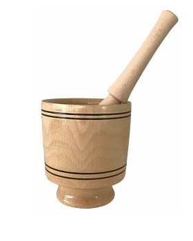 Γουδί ξύλινο με γουδοχέρι 11*13εκ