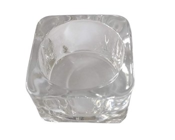 Γυάλινη καντηλόκουπα διάφανη 5*5*3,2εκ