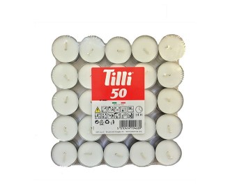 Κεριά ρεσώ 50τμχ διάρκειας 4ωρών TILLI