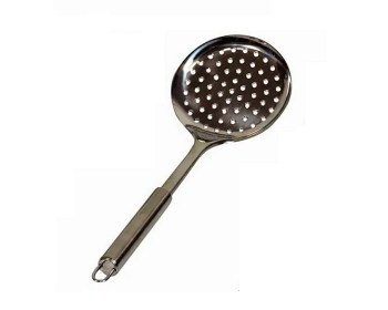 Ανοξείδωτη κουτάλα τρυπητή με μεταλλική λαβή Ε-3004 30εκ