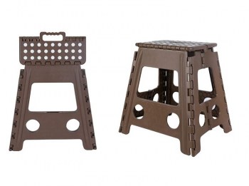Πλαστικό πτυσσόμενο σκαμπό 28*22*39εκ Ε-1325 καφέ