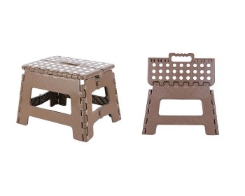 Πλαστικό πτυσσόμενο σκαμπό 29*22*22εκ Ε-1326 καφέ