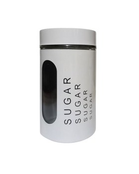 Γυάλινο βάζο ζάχαρης λευκό 17,5*10εκ  ST09488-3