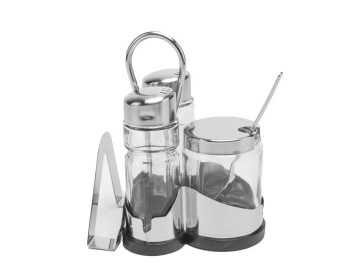 4πλο σετ αλατοπίπερου inox